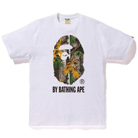 Bape Forest Camo Yellow By Bathing Ape White Tee