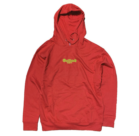 Outlined Bandit Red Hoodie