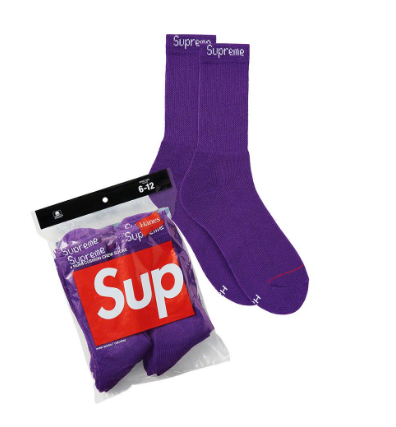 Supreme x Hanes Socks Purple