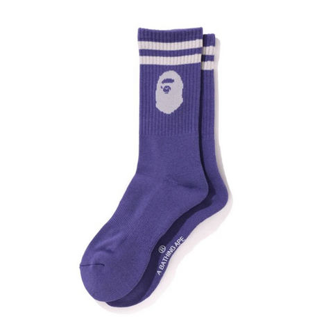 Bape Ape Head Socks Purple