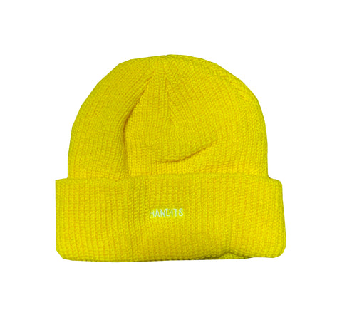 Outlined Beanie Yellow