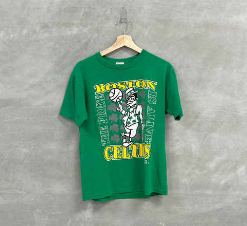Vintage NBA Boston Celtics "The Pride Is Alive" T-Shirt Green Small