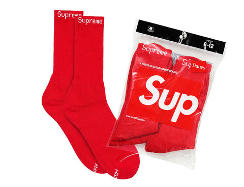 Supreme x Hanes Socks Red