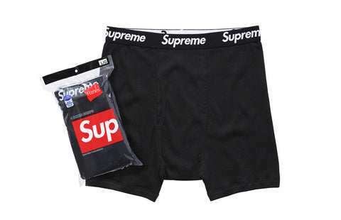 Supreme x Hanes Boxers Black (4 Pack)